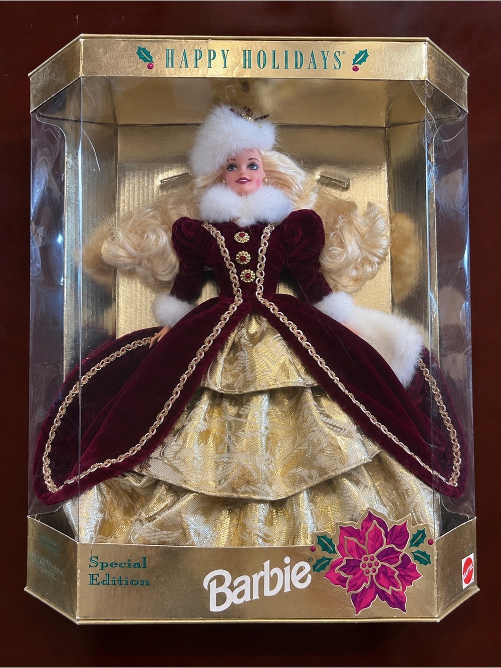 Barbie Gold & Burgundy Holiday Special Edition Doll